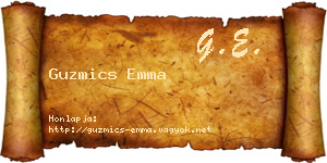 Guzmics Emma névjegykártya